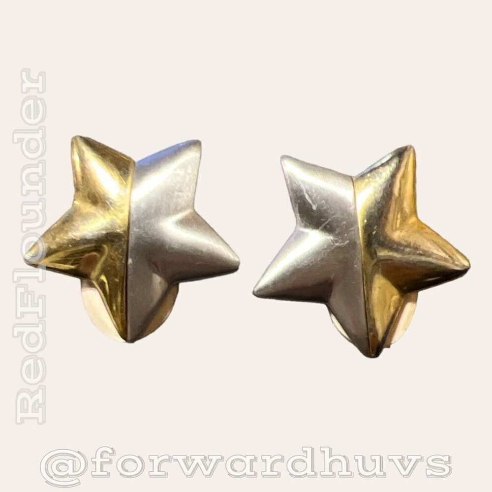 Bundle Sale 3 for $15 | Two-Tone Star Shaped Clip-On Earrings